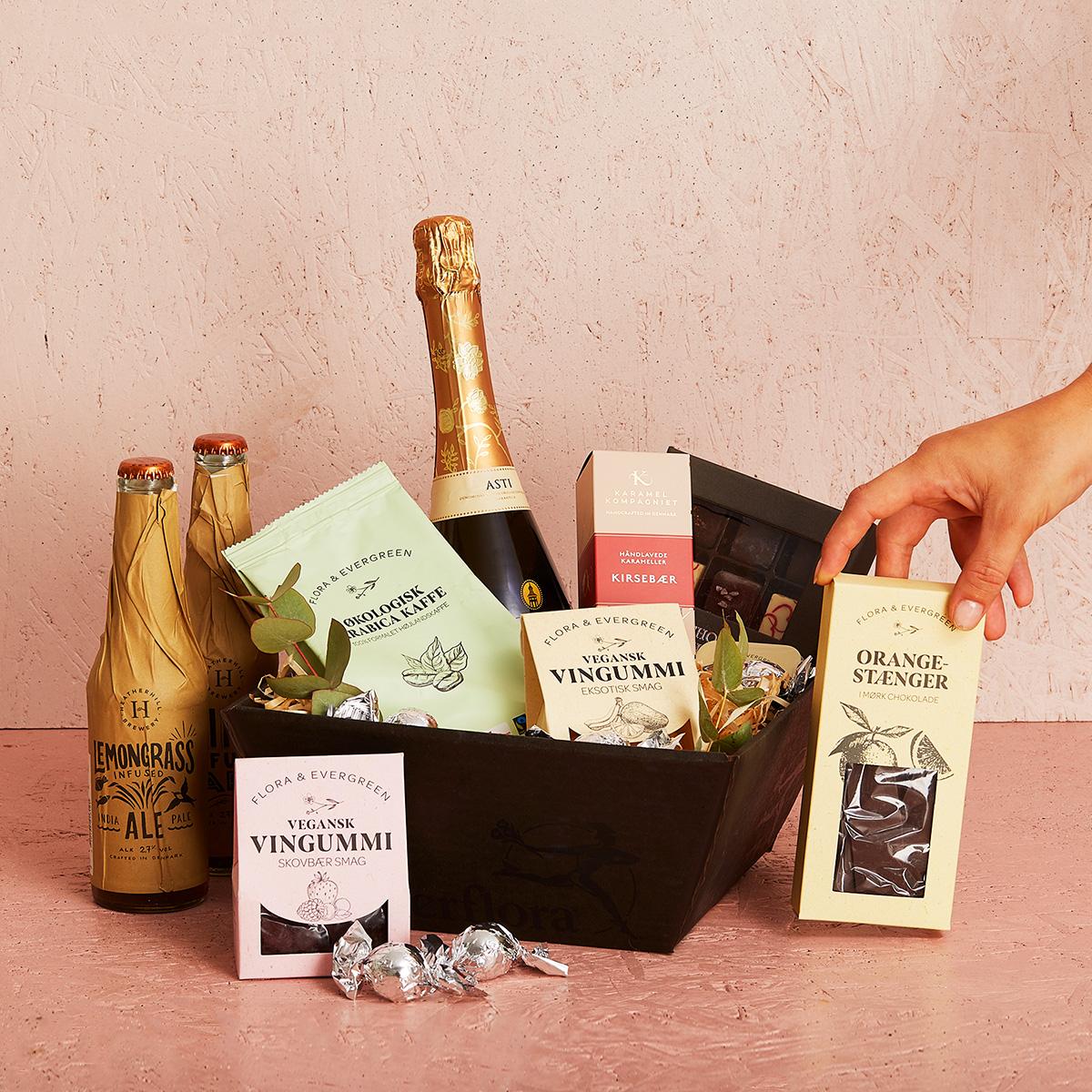 Fødselsdag & Jubilæum gavekurv (floristens valg) 